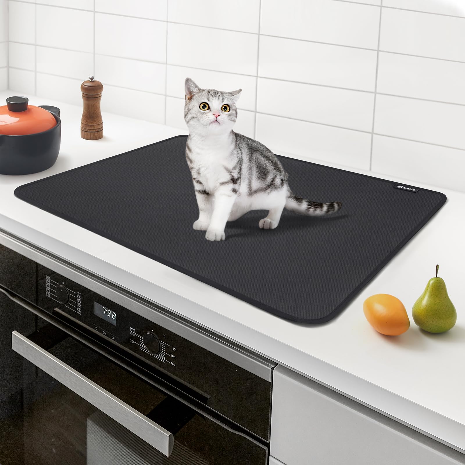 FLASLD StoveTop Cover, Heat Resistant Stove Top Covers for Electric Stove Protector, Fireproof & Waterproof Heat Resistant Grill Table Mat, Under Blackstone Griddle BBQ Mat (21×29.5 inch)