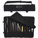 Asaya Canvas Chef Knife Roll Bag - 10 Knife Slots