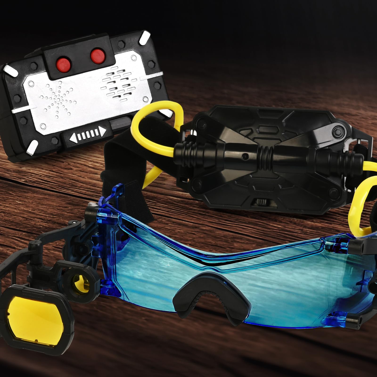 Madzee Spy Gear Toy Set for Kids – LED Night Vision Goggles for Kids with Micro Voice Disguiser