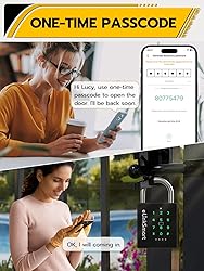 Pothunder Heavy Duty Smart Padlock, Outdoor Padlock