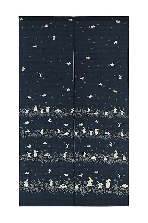 Amazon Com Japanese Noren Doorway Curtain Tapestry Navy Blue