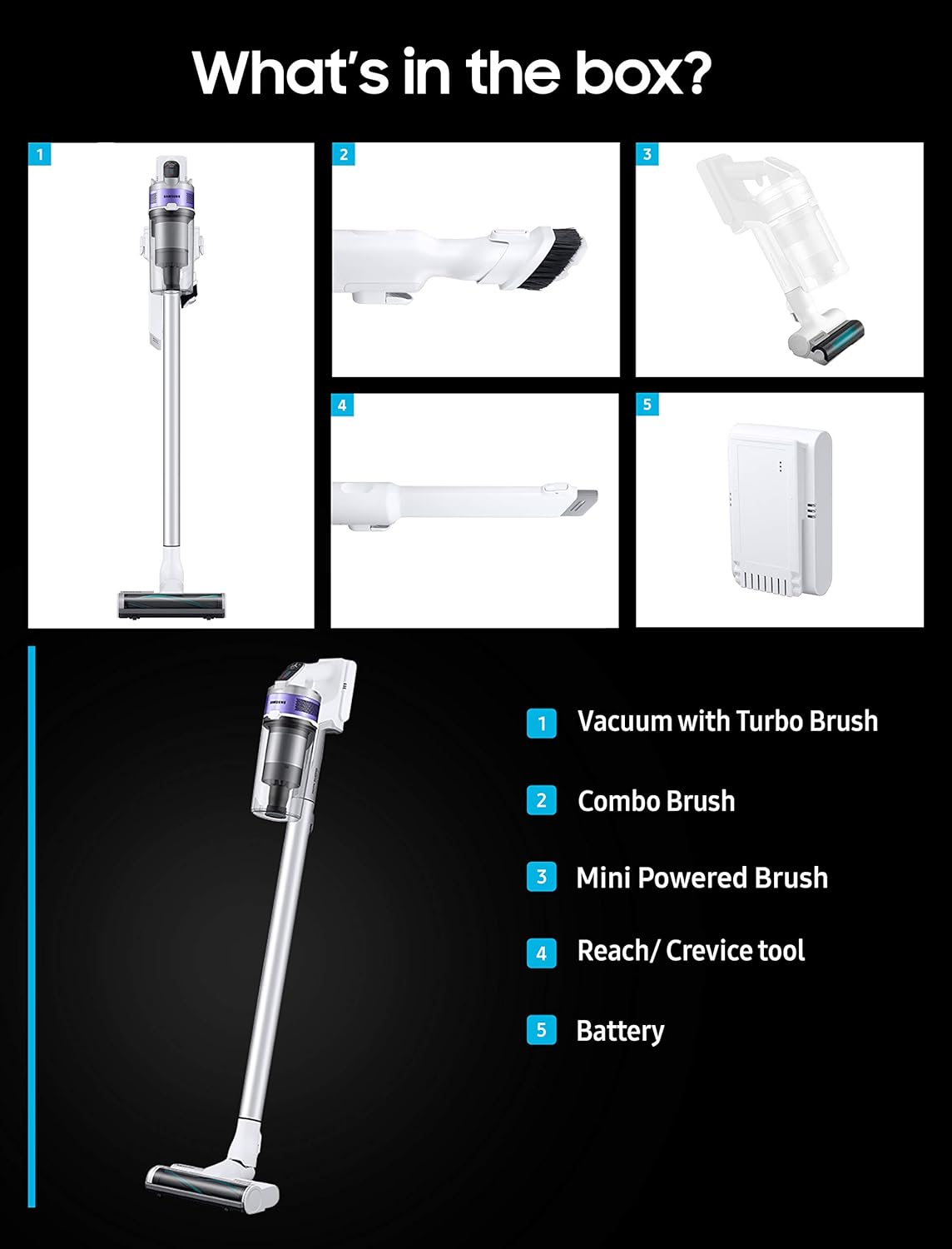 VS15T7032R4 Samsung Jet 70 Pet Stick Lightweight Cleaner with Removable