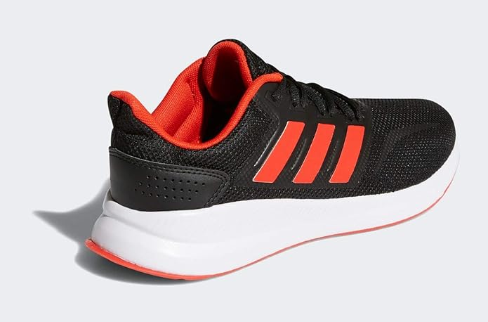 Amazon アディダス ランニングシューズ ファルコンラン 黒 赤 G210 メンズ スニーカー 9 スニーカー