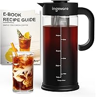 Ingeware Upgrade Cold Brew Coffee Maker -1.4L/47oz Cold Brew Maker, Iced Coffee Maker & Iced Tea Maker with Removable…