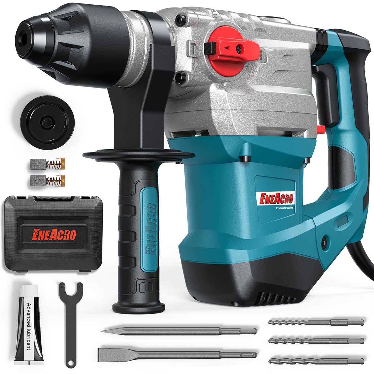 ENEACRO 1 1 4 Inch SDS Plus 13 Amp Heavy Duty Rotary Hammer Drill 