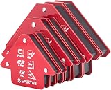 Spurtar 6Pcs Welding Magnets Set 34kg 23kg 13kg Holds 45 90 135 Degree