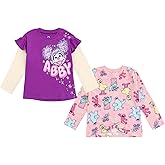Sesame Street 2 Pack Peplum Long Sleeve T-Shirts Infant to Little Kid Sizes (12 Months - 6-6X)