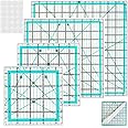 Quilting Rulers,Quilting Templates Square Ruler (4.5", 6", 9.5", 12.5"),Quilting Rulers Acrylic Rulers Fabric Cutting Ruler for Quilting and Sewing