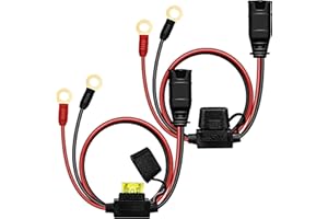 TTQ 2 Pack Wires Harness Compatible with NOCO GC008 X-Connect M10 (3/8in) XL Eyelet Terminal,Smart Batteries Trickle Charger Cable