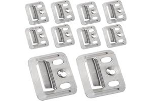 FENICAL 100pcs Stainless Steel Wall Panel Clips Quick Install Buckles for Wpc Fiber Boards with 43x32mm