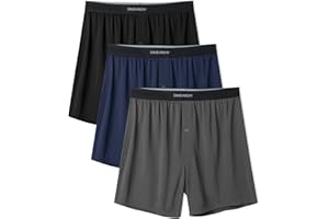 DAVID ARCHY Mens Boxer Shorts Underwear Quick Dry Breathable Mens Boxers Moisture Wicking Boxers for Men 3 or 5 Pack