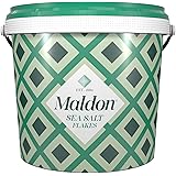 Maldon Salt, Sea Salt Flakes, 3.1 lb, Bulk Tub, Kosher, Natural, Handcrafted, Gourmet, Pyramid Crystals