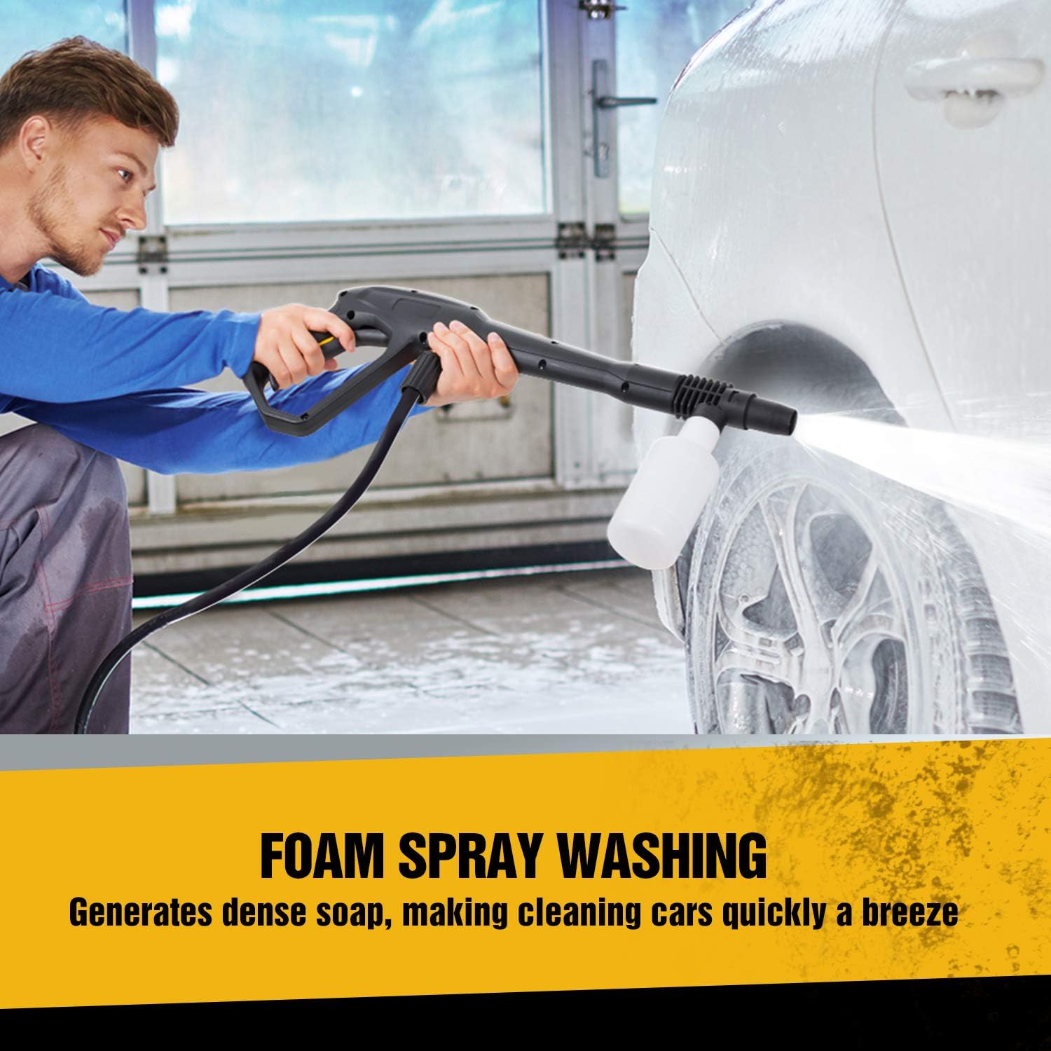 WestForce Electric Pressure Washer 2600 PSI 1.65 GPM Power Washer, 1600W High Power Washer, 20ft High-Pressure Hose, Pressure Cleaner Car Washer with 4 Nozzles & Foam Lance for Vehicle, Home, Garden : Garden & Outdoor