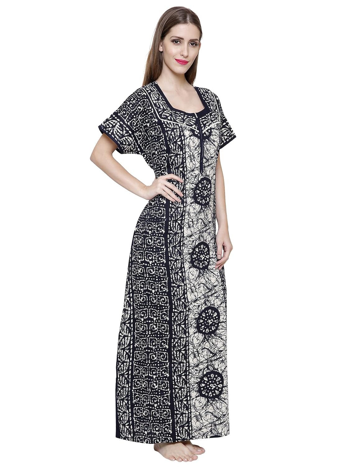 secret wish women's adorable cotton, nighty free size