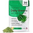 Complement Daily Greens Powder, Super Greens Powder Superfood- Wholefoods, Organic Chlorella Powder, Barley Grass Juice Powder, Broccoli Sprouts- Immune Support, Brain Health, Metal Detox- 30 Servings