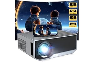 Wielio Projector with Wifi and Bluetooth, 500 ANSI Native 1080P Projector 15000 Lumen Home Video Projector Compatible with Iphone Android Phone/TV Stick/PS5/PC/Laptop
