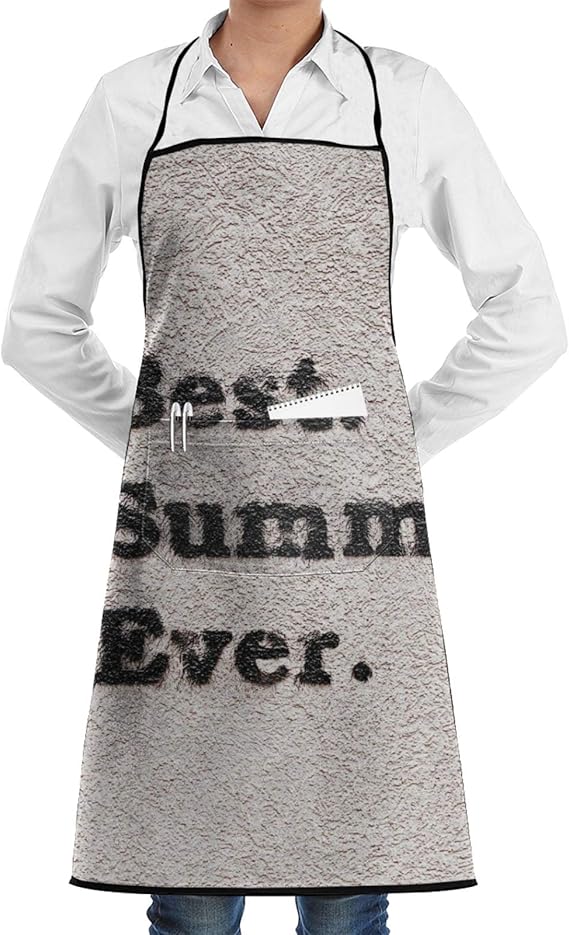 Amazon Co Jp 女性のためのエプロン男性今までで最高の夏のポケット付きテキスト調節可能な面白いバーベキューシェフ料理エプロン 服 ファッション小物