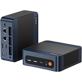 BOSGAME E7 Mini PC, Intel Core 3 100U 16GB DDR4 512GB PCIe SSD | 6C/8T, up to 4.7GHz, Wi-Fi 6/ BT 5.2/ Dual RJ45 LAN, Win 11 Pro 4K Triple Display Mini Computers for Office/Home