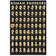 LGDSBHH Vintage Poster Roman Emperor Poster Sign History Study Canvas Room Art Deco Poster Painting Canvas Wall Posters Art Picture Print Modern Family Decor Posters 12x18inch(30x45cm)