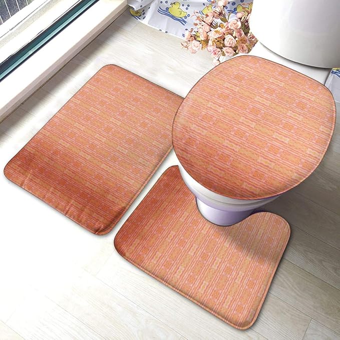 3 Piece Team Bath Rug Set, Fashion AntiSkid Bathroom