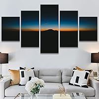 SIGNWIN 5 Panel Canvas Wall Art Colors of The Sky for Home Decorations Ready to Hang - 60