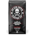 DEATH WISH Whole Bean Coffee Dark Roast - The World's Strongest Coffee Bean - USA Organic Coffee Beans Bundle/Bulk - Fair Tra