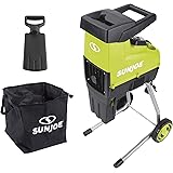 Sun Joe CJ603E 15-Amp 1.7-Inch Cutting Diameter Electric Silent Wood Chipper/Shredder, green