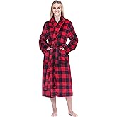 PAVILIA Robes For Women, Fleece Soft Fluffy Bathrobe, Plush Cozy Long Spa Robe
