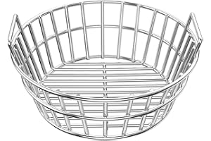 ONLYFIRE only fire #8567 Charcoal Ash Basket Stainless Steel Charcoal Holder with Handles, Fits Kamado Joe-Joe Junior Grill