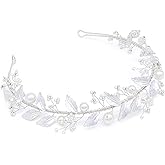 Oriamour Bridal headband Rhinestone Hair Band Wedding Headpieces for Bride Hair Jewelry Accessories Tiara For Women (Silver, 14'')