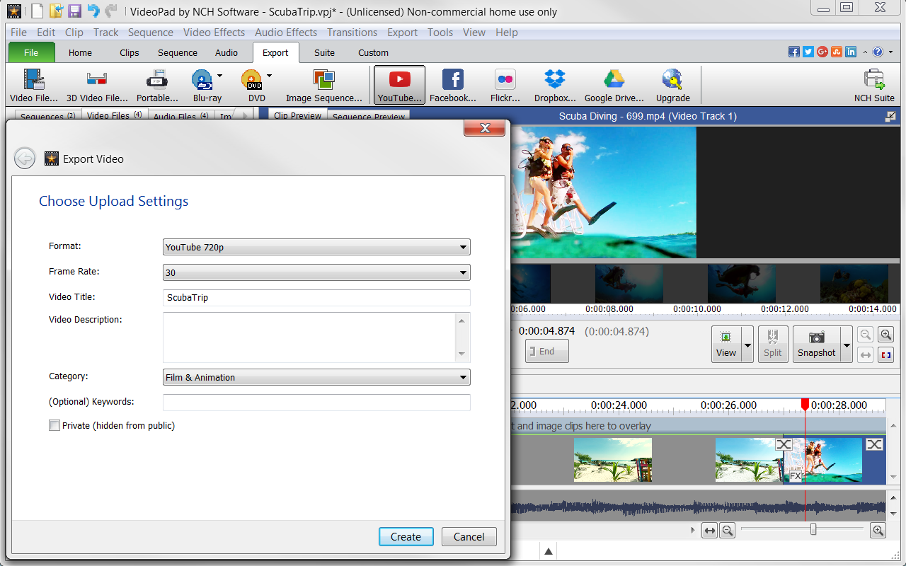 VideoPad Video Editor Free - Create Stunning Movies and Videos with Effects and Transitions [Download] - Thumbnail 4