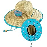 Retro Rifle Men’s Straw Sun Hat-Wide Brim Lifeguard Hat with Custom Under-Brim Prints-Lightweight Sun Protection for Outdoor