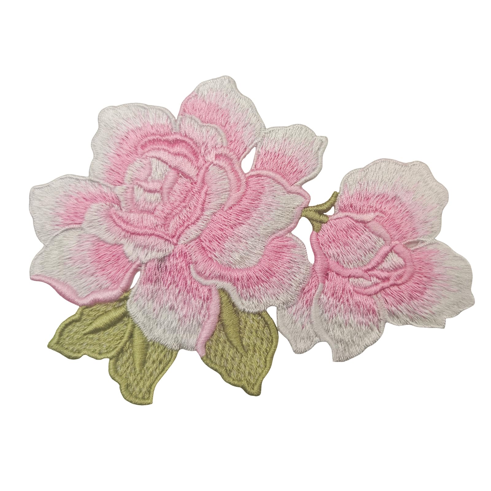 Photo 1 of 1Pcs Colour Embroidery Patches? Patch Applique DIY Accessories?Embroidered Iron on or Sew On Patch for Jackets, Clothing, Dress, Jeans, Hat, Backpacks, Clothes (Pink Flower 01)