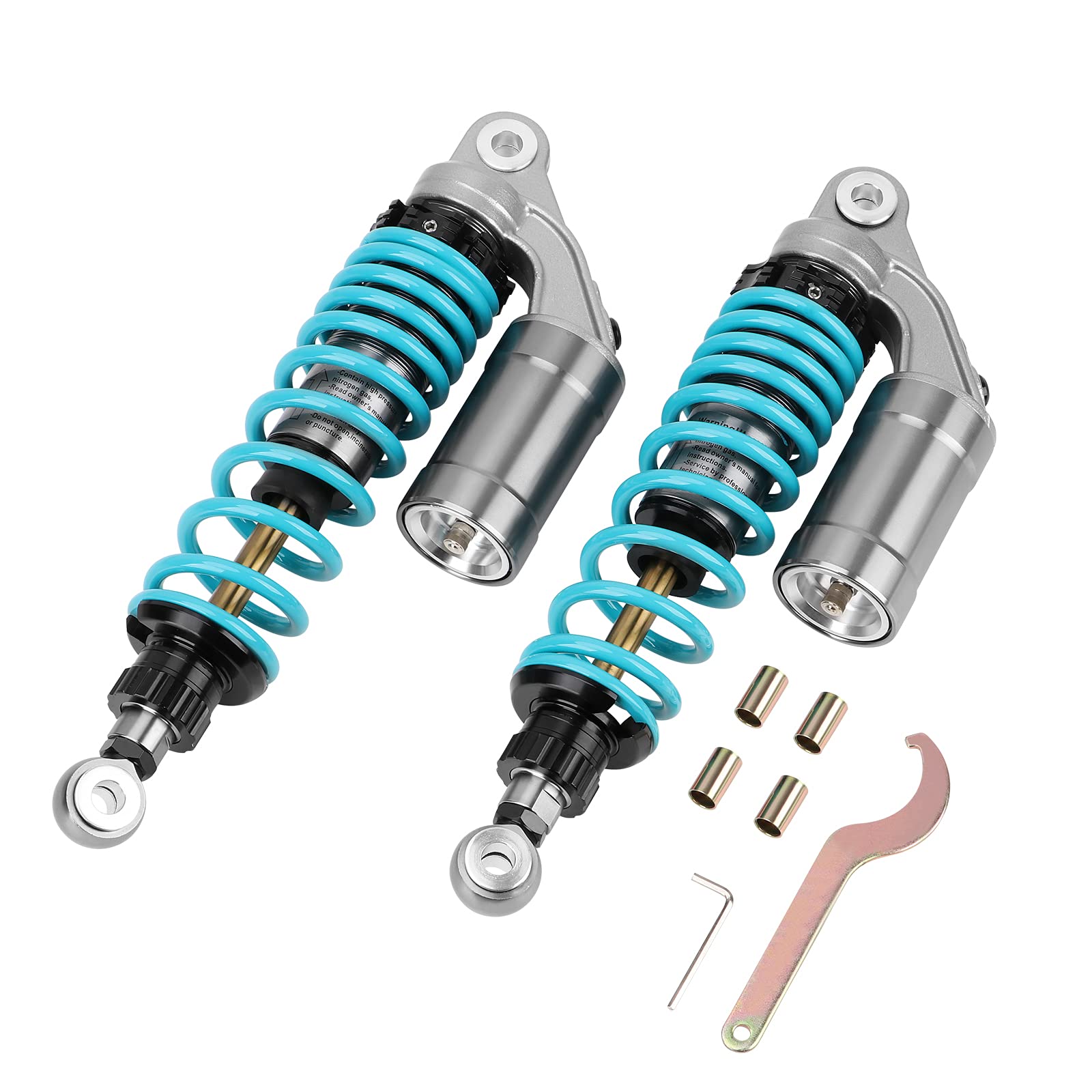 Photo 1 of Universal 320mm Motorcycle Air Shock Absorbers Rear Suspension Compatible with Gokart Honda ATV CB Yamaha 12.5 Inch 2PCS (Blue)