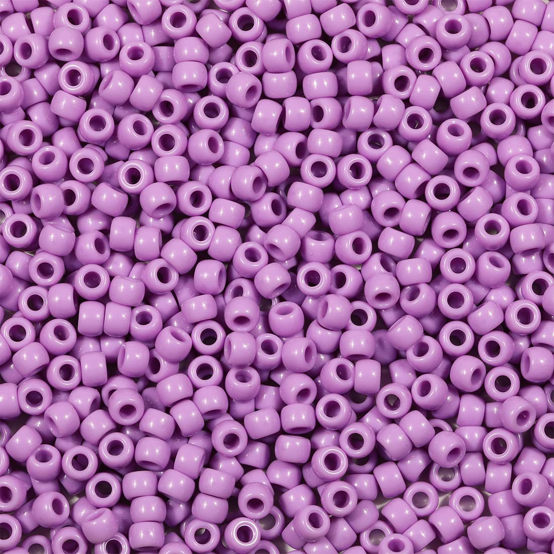 Bala&Fillic Size 6x9mm Purple Pony Beads with Smooth Surface Total 1000pcs Craft Pony Beads for Making Bracelets (Purple)
