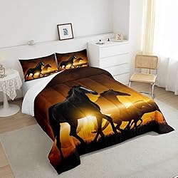 Feelyou Horse Comforter Set Full Size Western