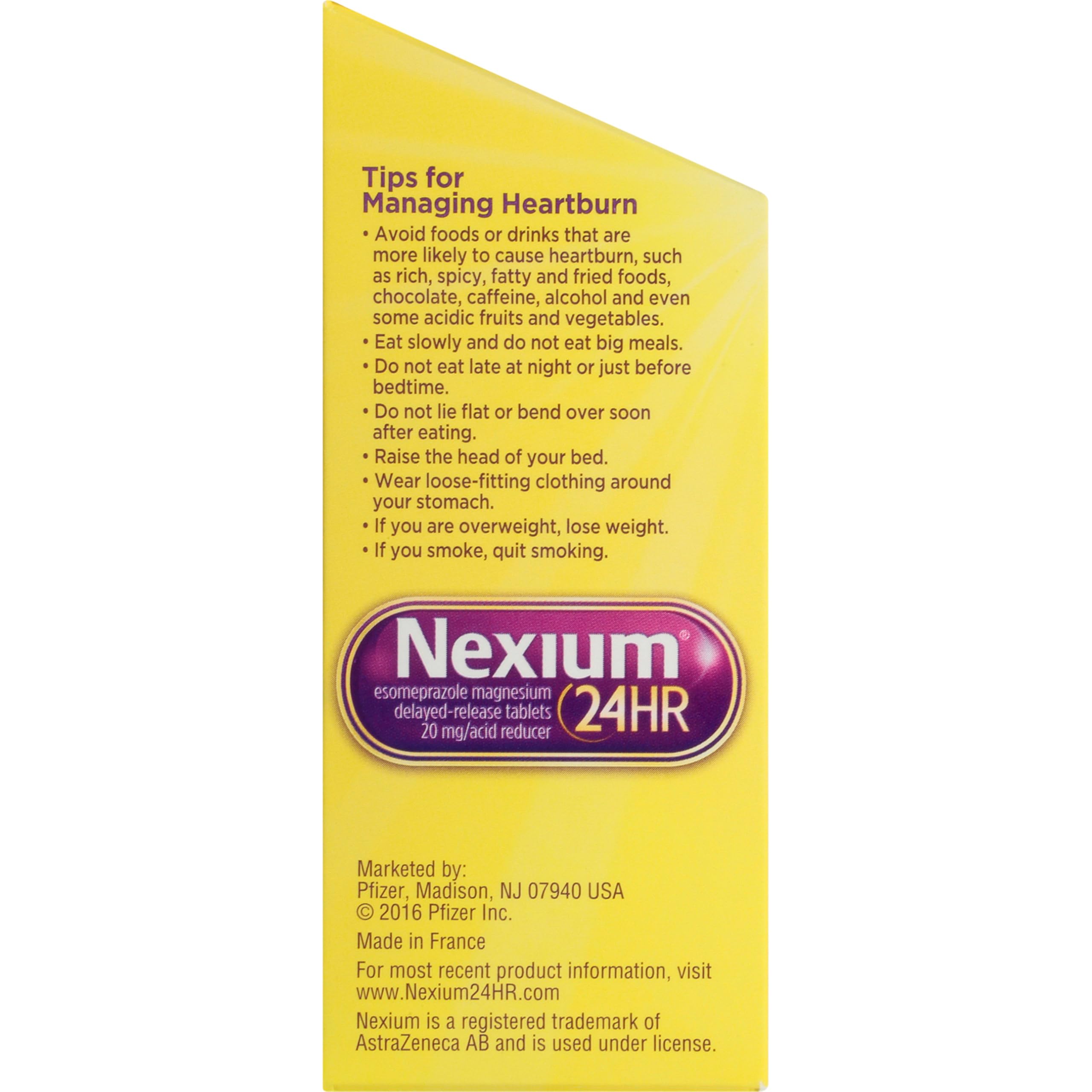 Nexium 24HR Acid Reducer Heartburn Relief Tablets for All-Day and All-Night Protection from Frequent Heartburn, Heartburn Medicine with Esomeprazole Magnesium - 42 Count