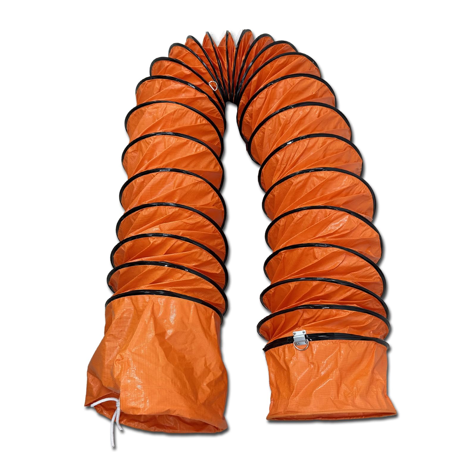 Photo 1 of 16FT PVC Flexible Duct Hose 10 Inch Duct Hosing with Adjustable Rope for Utility Blower Exhaust Fan Ducting Hose Folding Exhaust Duct Easy Storage?10 in*16Ft?