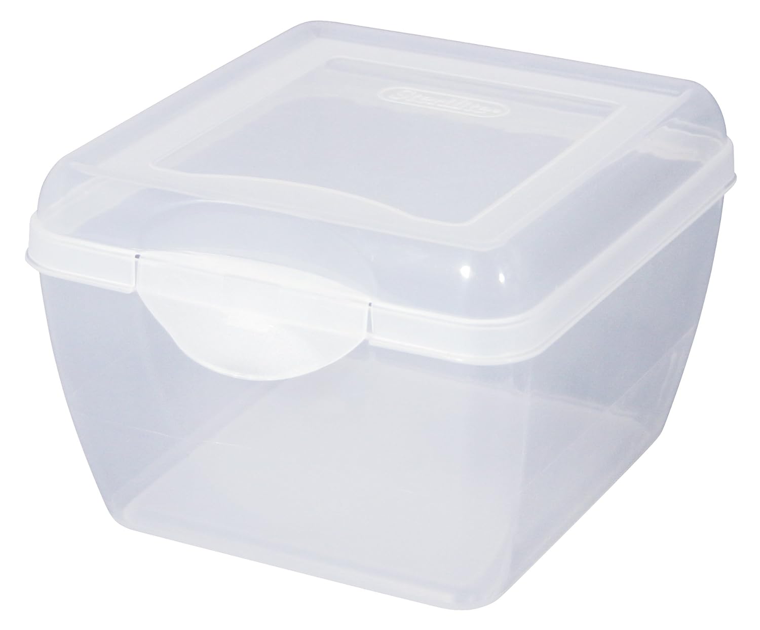 Sterilite 17738612 Flip Top Storage Box, Clear, 12Pack