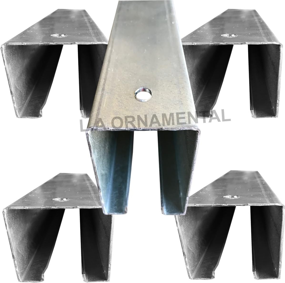 Amazon Com 96 Steel Galvanized Barn Door Box Rail Track Hanging