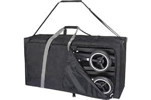 Hap Tim Stroller Travel Bag for Airplane, Protective Carry Handles and Detachable Padded Shoulder Strap, Large Storage Bag for Baby Travel Essentials, Dark Grey (STB-2281)