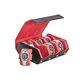 Hiram Genuine Leather Hexagon Watch Roll Travel