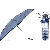 TOTES MICRO MINI PURSE MANUAL UMBRELLA-MANY STYLES, Navy Pin Dot, One Size, Compact