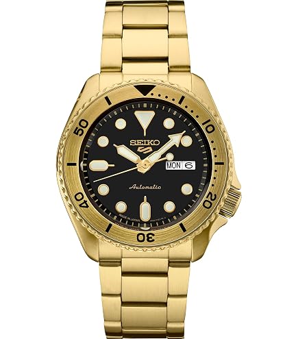 Amazon.com: Seiko Men's SNKK74 Gold Plated Stainless Steel Analog