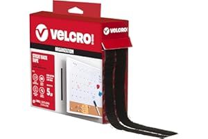 VELCRO Brand Sticky Back Roll | Classroom and Office Organization | Black 15ft x 3/4in Roll of Tape