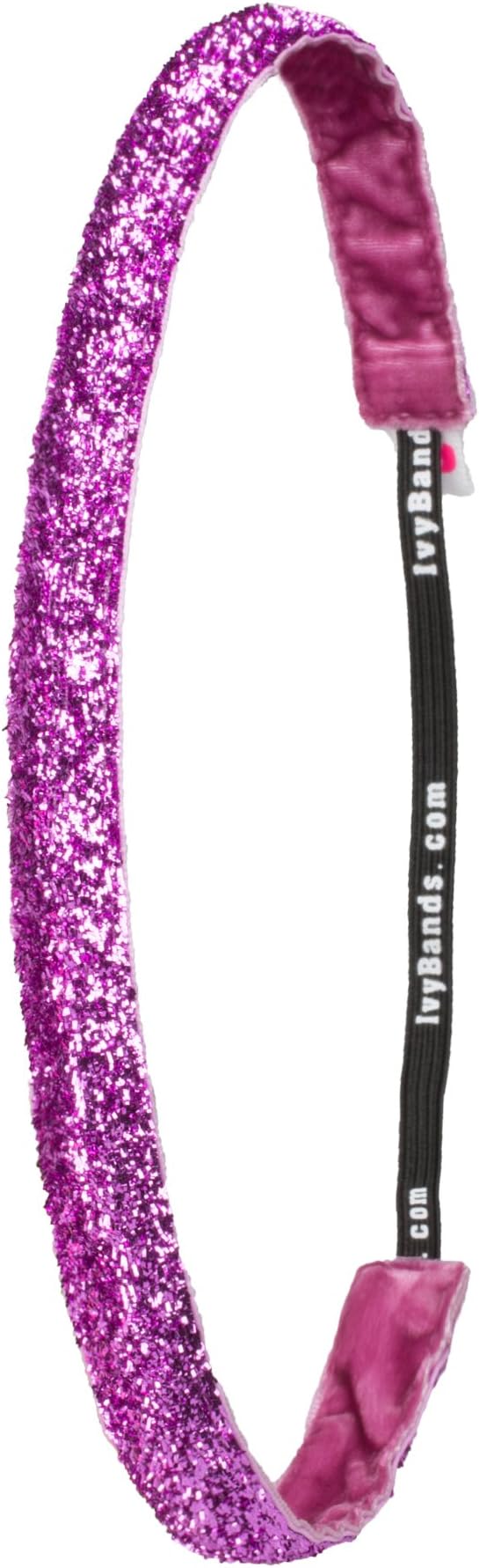 Ivybands | The Non Slip Headband | Pink Glitter Slim Line, 1.6 cm wide Pink Slimline | Pink | One Size | IVY762