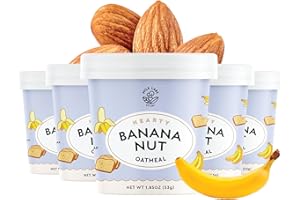 MYLK LABS EST. 2017 Mylk Labs Banana Nut Protein Oatmeal Cups – Whole Grain, Low Sugar Breakfast with Superfoods – Quick & Easy Instant Oatmeal, Non-GMO, Vegan, Gluten Free (6 Pack)