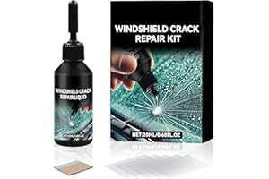 One Bottle Glass Crack Repair Fluid, Suitable for Windshield Repair Kits of All Crack Types, Repair Windshield and Glass Repa