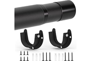 Closet Rod, 17 to 38 Inch Adjustable Closet Rods for Hanging Clothes, Heavy Duty Clothes Hanging Bar Rod Closet Poles for War