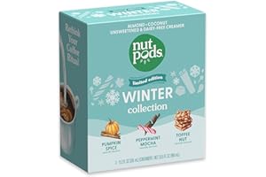nutpods Winter Collection, 3-Pack of Unsweetened Dairy-Free Creamers (Pumpkin Spice, Peppermint Mocha, Toffee Nut) - Whole30, Gluten Free, Vegan